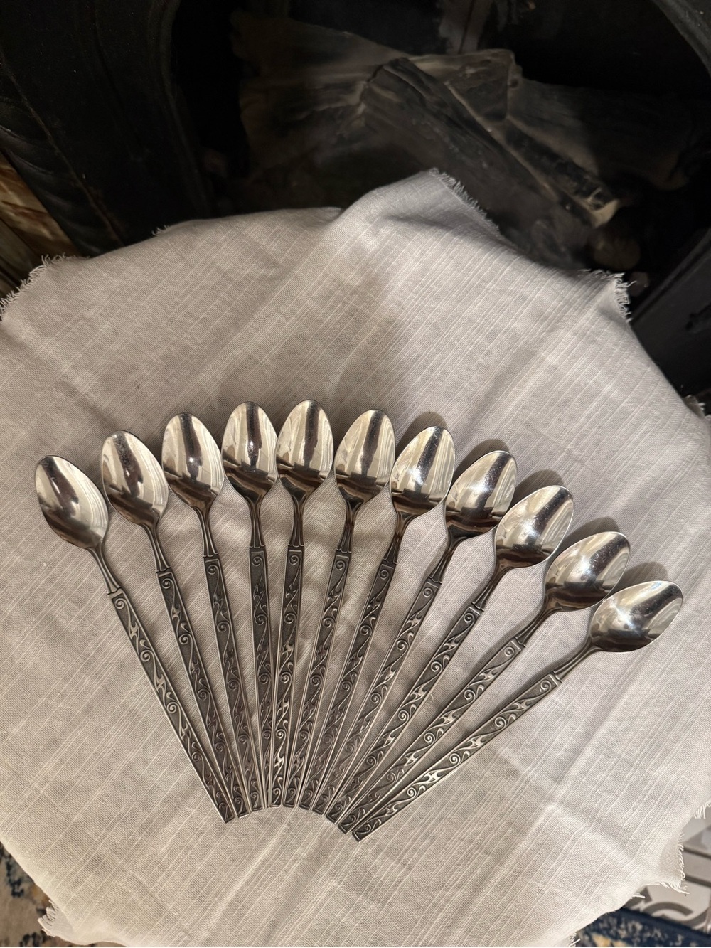Vintage Oxford Hall Palo Alto Stainless Teaspoons - Set of 11 Iced Tea Spoons